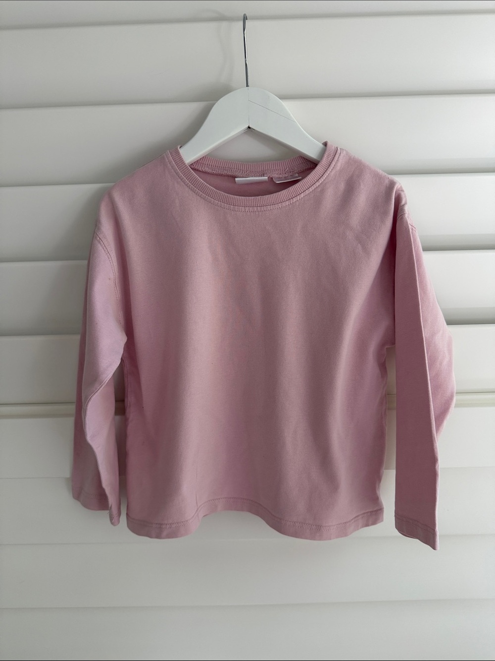 Zara Girls' Pale Pink Long-Sleeve Tee